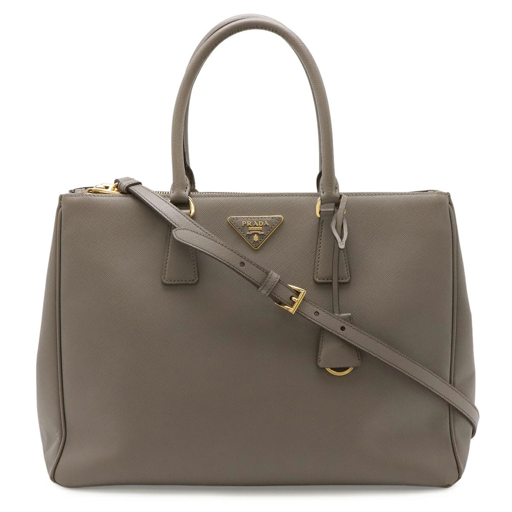 Prada Galleria Handbag Crossbody Bag Saffiano Leather ARGILLA Greige Gray